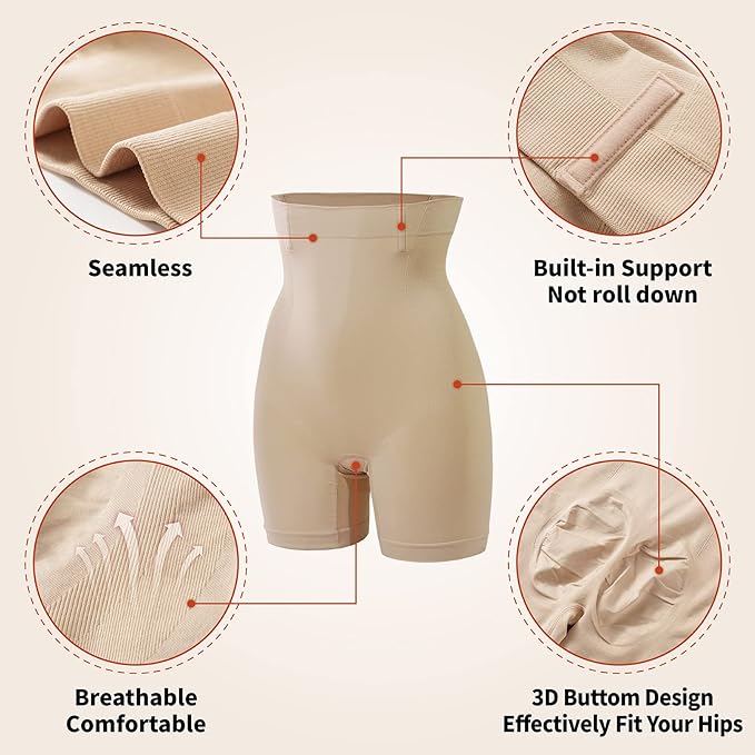 Seamless Milk-Fiber Body Shaping High Waist Shorts - Ivory – Mums