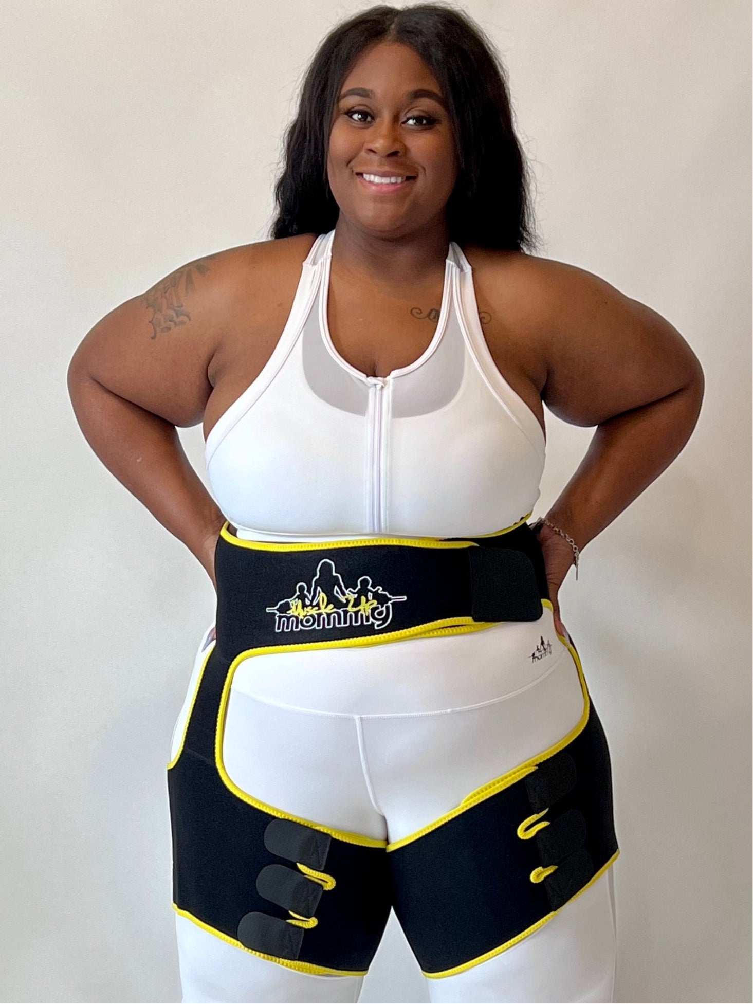 Muscle Up Mommy®  Best Sweat Belt, Waist Trimmer & Butt Lifter Combo