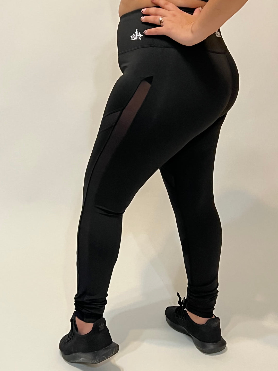 ALONG FIT Women's Mesh Yoga Leggings with Side Cameroon